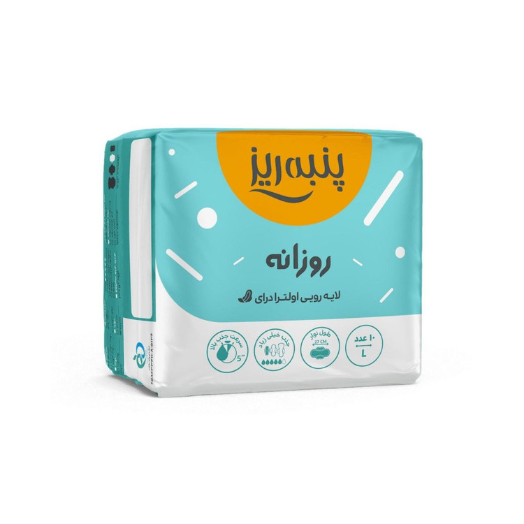 نوار بهداشتی روزانه نازک بزرگ پنبه ریز